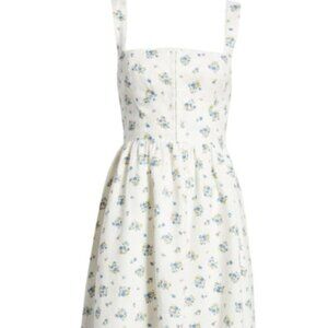 Reformation Tagliatelle dress size 4 Claire white floral midi corset
